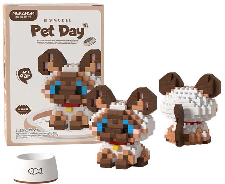 3D konstruktors - Siāmas kaķēns, 285 detaļas