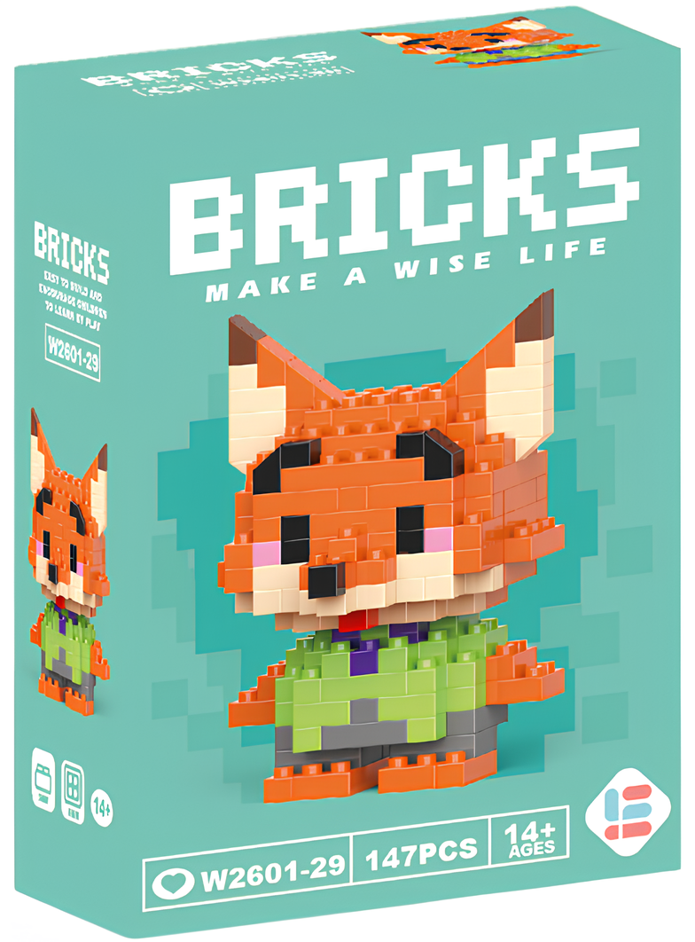 3D konstruktors - BRICKS. Lācis, 147 detaļas