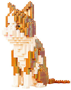 3D Constructor - Rural Cat, 630 pieces