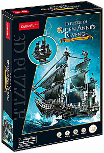 3D Puzzle - Ship Queen Anne's Revenge, 180 Pieces