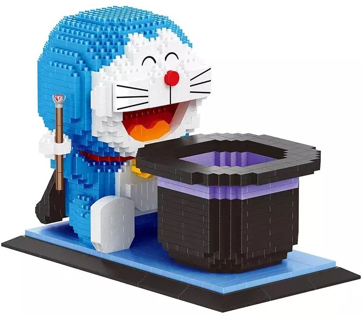 3D Constructor - Balody. Doraemon pencil holder organizer, 1417 pieces