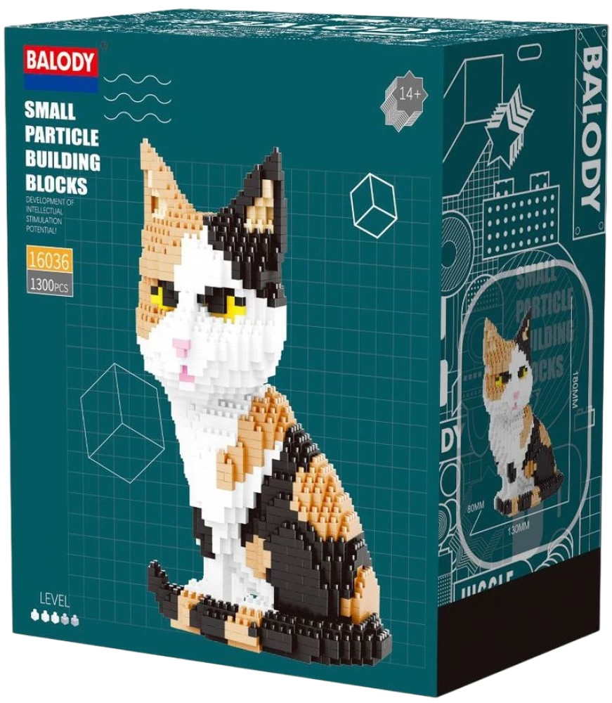 3D Constructor - Cat, 1300 pieces