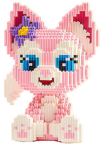 3D constructor - LINKGO. Pink kitten, 1678 pieces