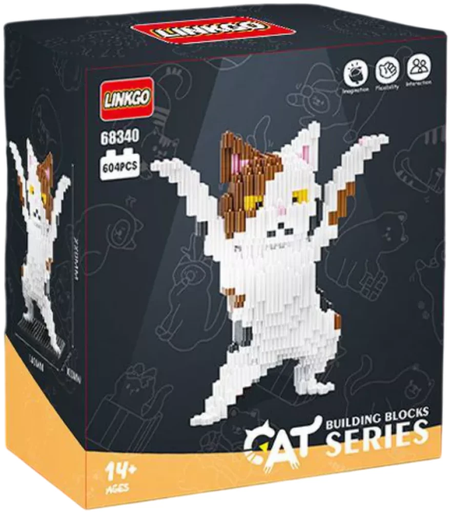 3D Constructor - LINKGO Cat, 604 Pieces