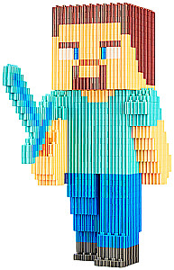 3D Constructor - Minecraft. Steve, 712 pieces
