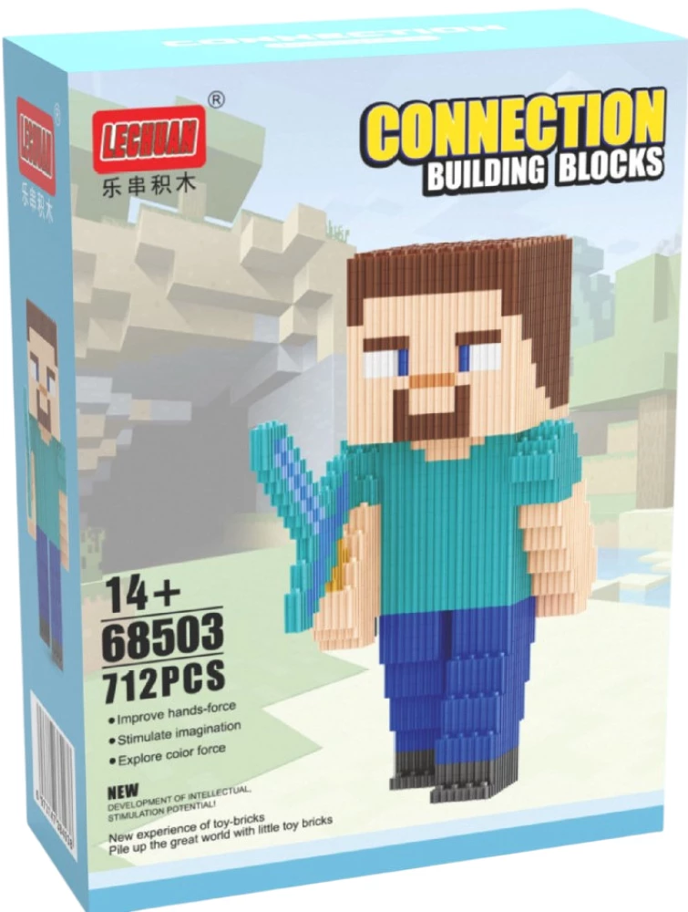 3D Constructor - Minecraft. Steve, 712 pieces