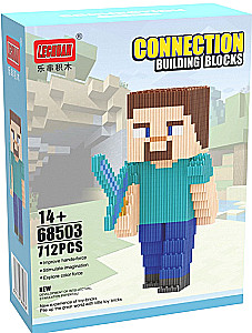 3D Constructor - Minecraft. Steve, 712 pieces