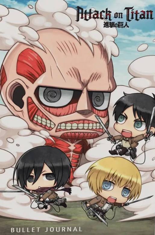 Titānu uzbrukums. Bullet Journal katrai dienai. Čibi