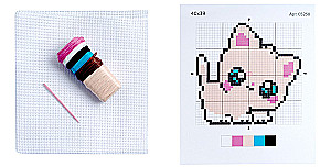 Creativity Set - Embroidery. Kitty (with hoops)