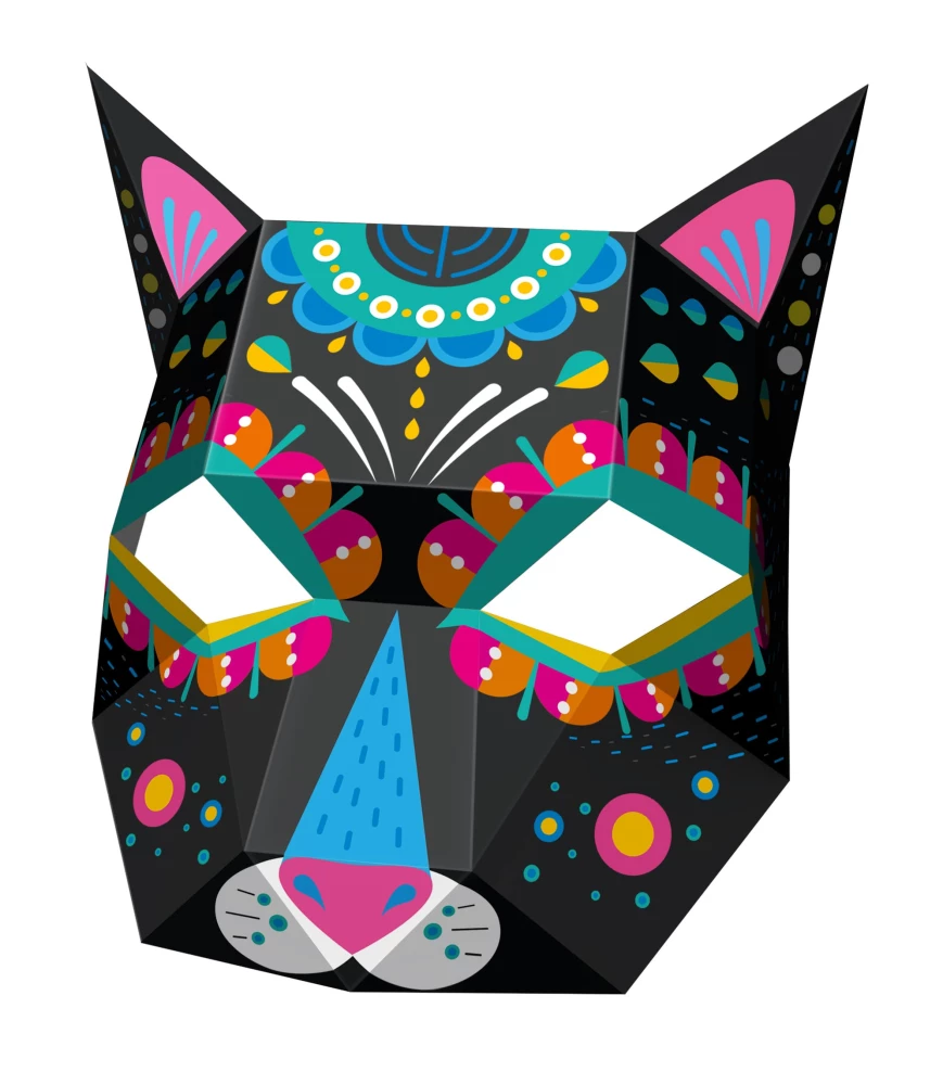 Creative Kit. Polygonal Mask. "Puppy and Kitten"