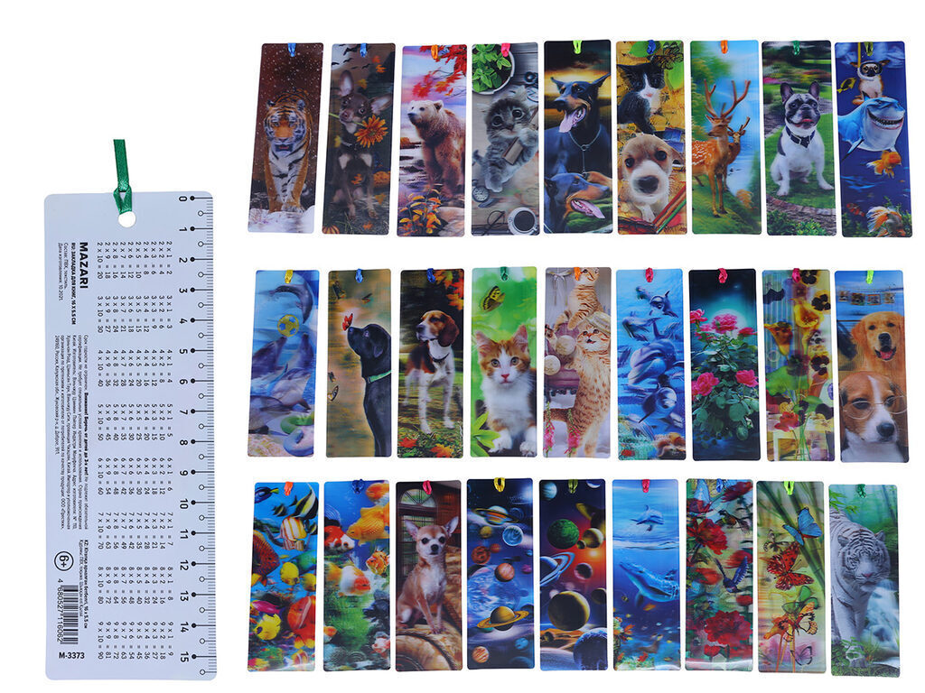 3D Effect Bookmark (Assorted, 27 Designs)