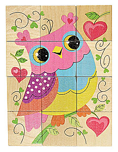 Puzzle drewniane - Sówki