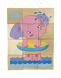 Puzzle drewniane - Słonik