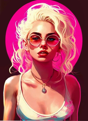 Numbered Painting with Glow-in-the-Dark Paint - Attractive Blonde