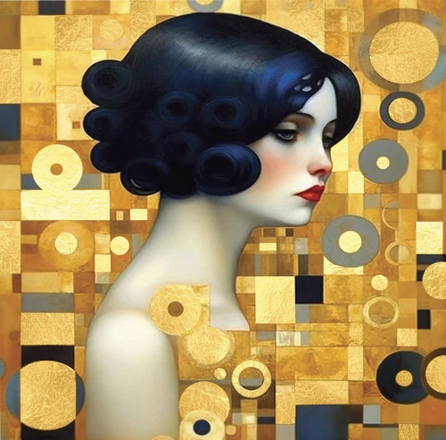 Numbered Painting with Gold Leaf - Classic Elegance