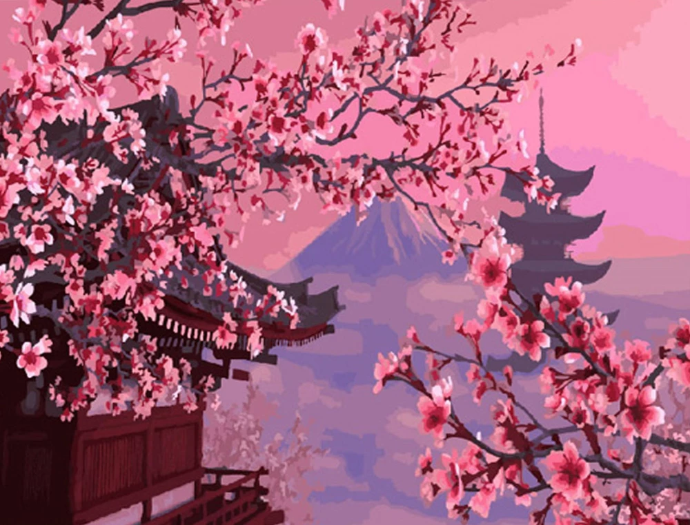 Painting by numbers - Mount Fuji