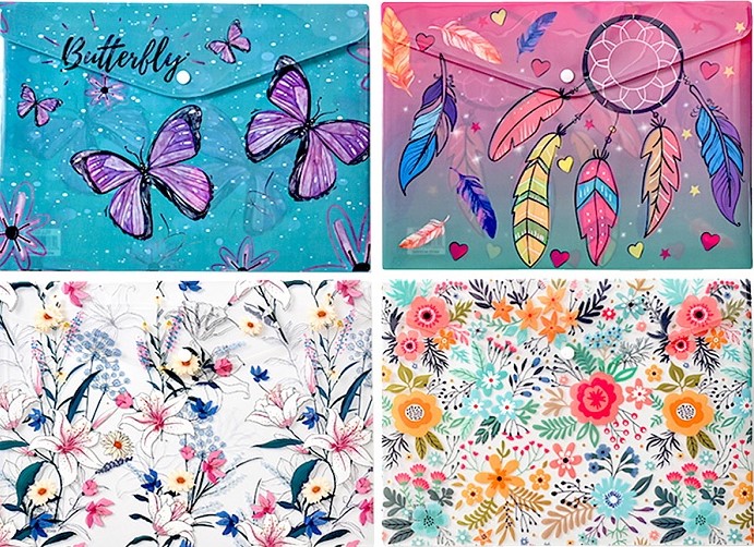 Kancelejas mapes DAINTY (4 dizaini sortimentā)