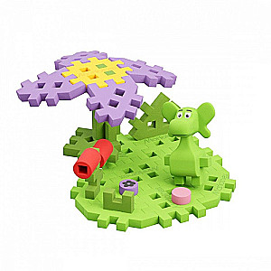 Marioinex Mini Waffle Constructor: Diplodocus And Jungle (25 elements)