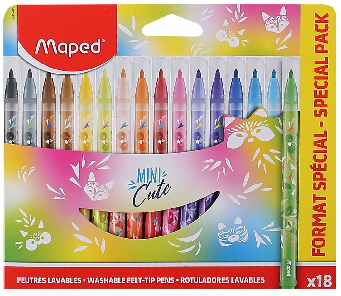MAPED Mini Cute flomasteru komplekts (18 krāsas)