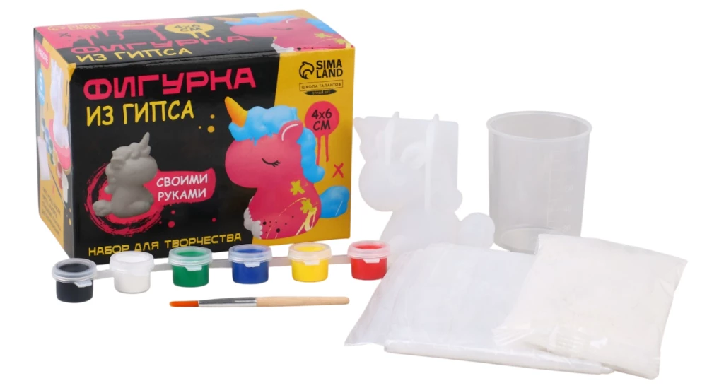 Set for creating an interior figurine from plaster - Unicorn