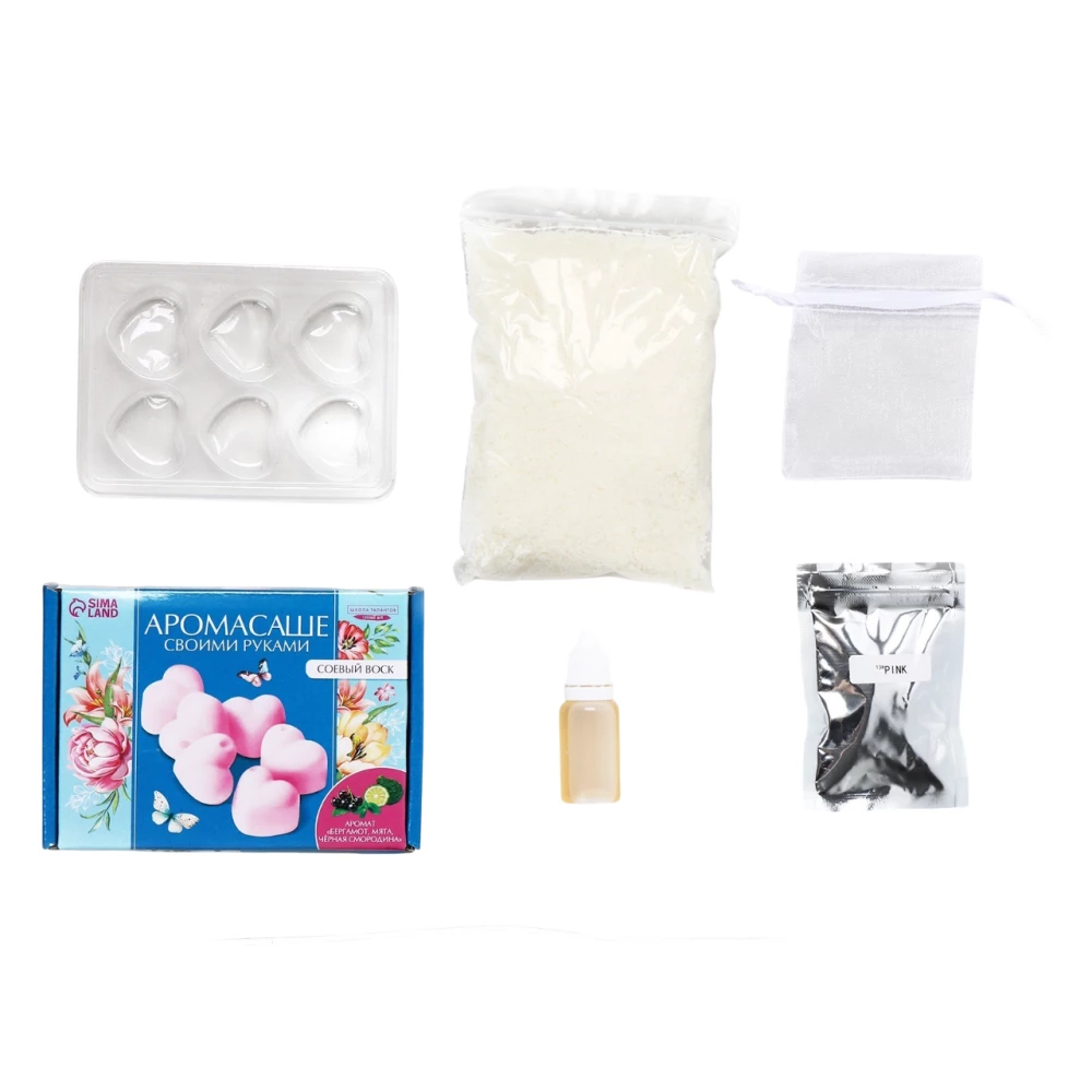 Soy Wax Sachet Handmade - Pink Hearts