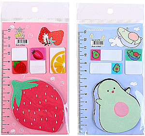 Sticky note set - Bright fruit, assorted