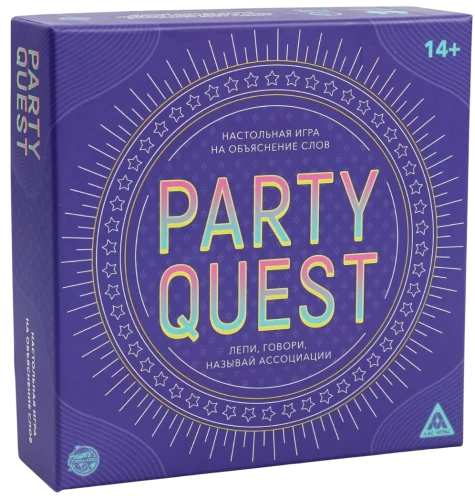 Board game for explaining words PARTY QUEST: Sculpt, name associations, speak