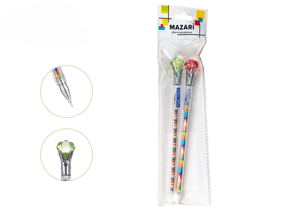 Rainbow Gel Pen Set, 2 pcs, Blue, 0.8mm