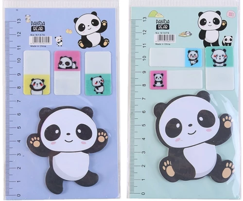 Sticky Notes Set - Panda Bear, assorted