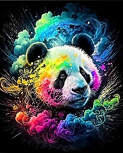 Painting by Numbers - Colorful Panda