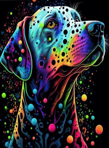 Paint by numbers - Neon Labrador