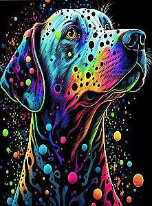 Paint by numbers - Neon Labrador