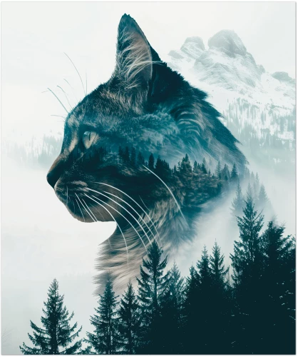 A5 Notebook Forest Cats (4 designs)