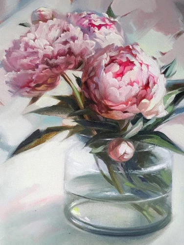 Paint by Numbers - Peonies in a Vase