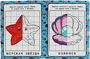 Mirror Coloring. Marine Animals