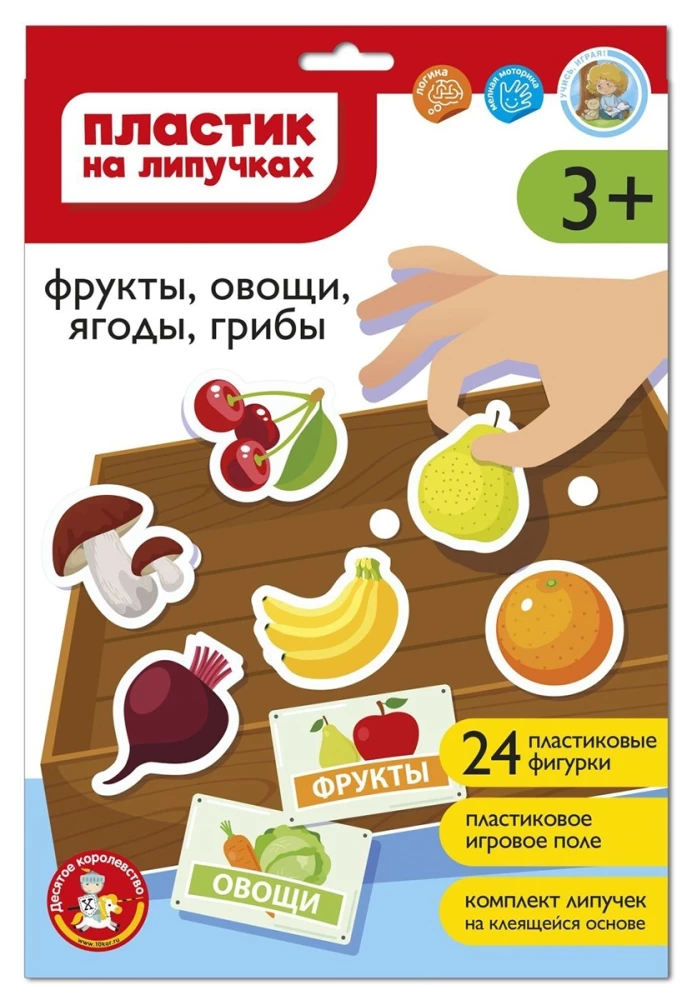 Plastic with Velcro - Fruits, Vegetables, Berries, Mushrooms (A4 envelope)