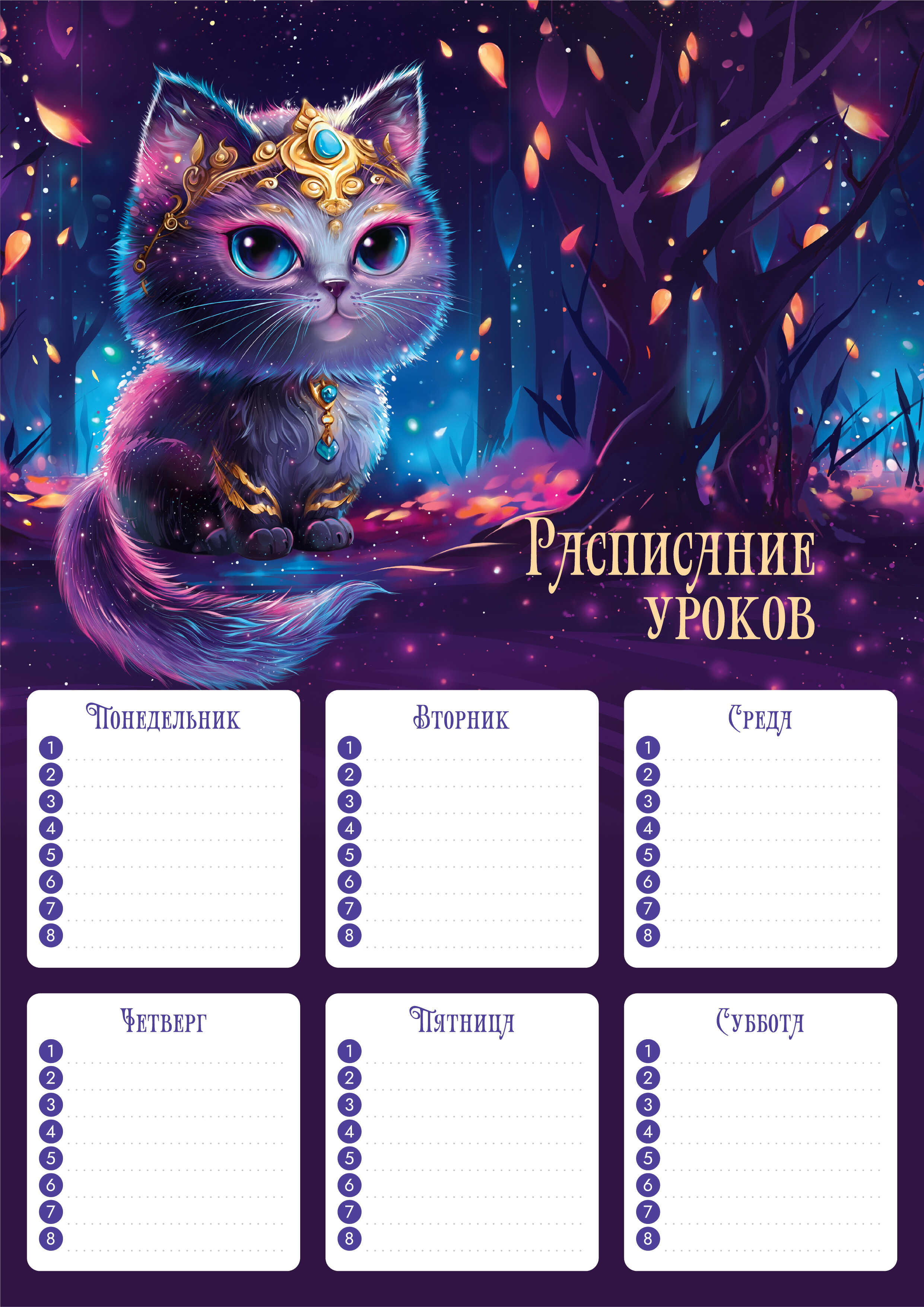 Stundenplan - Zauberkatze