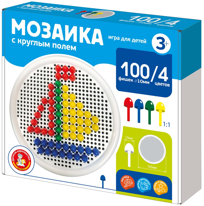 Детская мозаика с круглым полем (100 элементов)