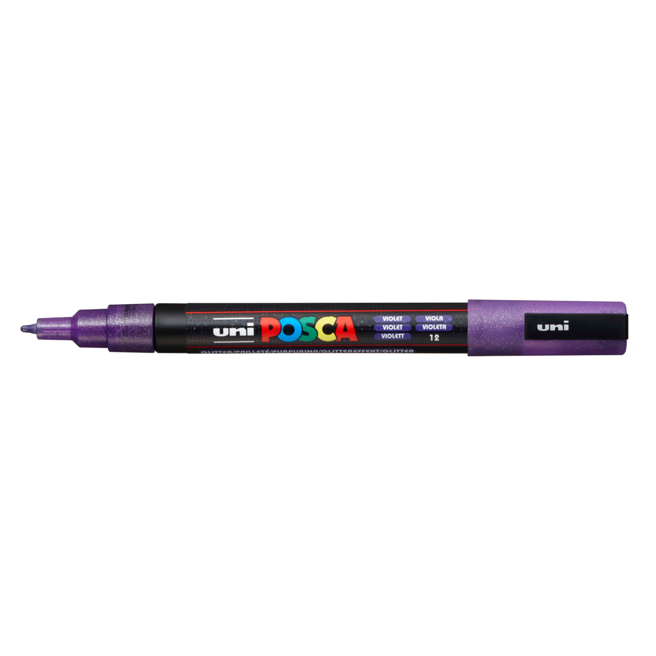 Marķieris UNI Posca PC-3ML, violets ar spīdumiem (12)