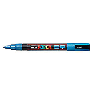 UNI Posca PC-3ML Marker, Light Blue with Glitter (8)