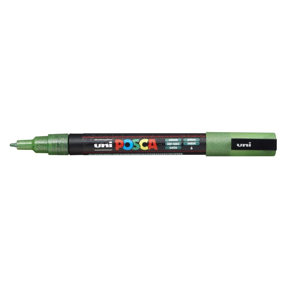 UNI Posca PC-3ML Marker, blue with glitter (6)