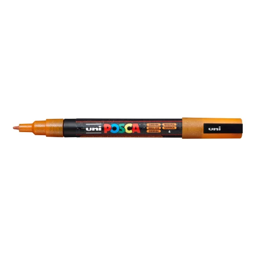 UNI Posca PC-3ML Marker, orange with glitter (4)
