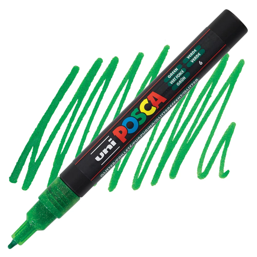 UNI Posca PC-3ML Marker, blue with glitter (6)