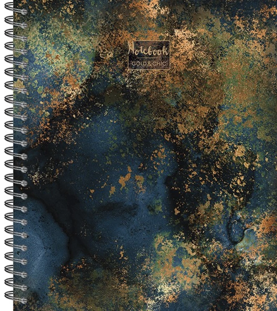 Common notebook 96 sheets in spiral - Gold&Chic, assortment