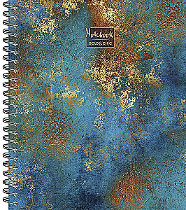 Common notebook 96 sheets in spiral - Gold&Chic, assortment