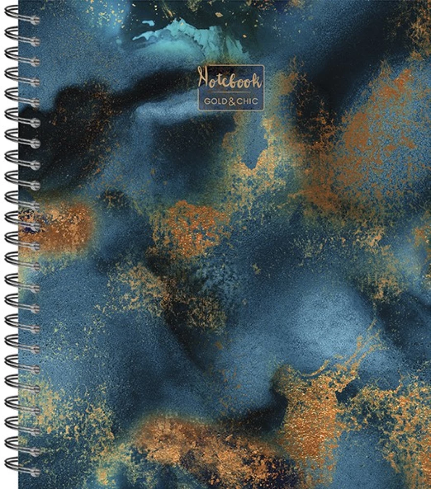 Common notebook 96 sheets in spiral - Gold&Chic, assortment