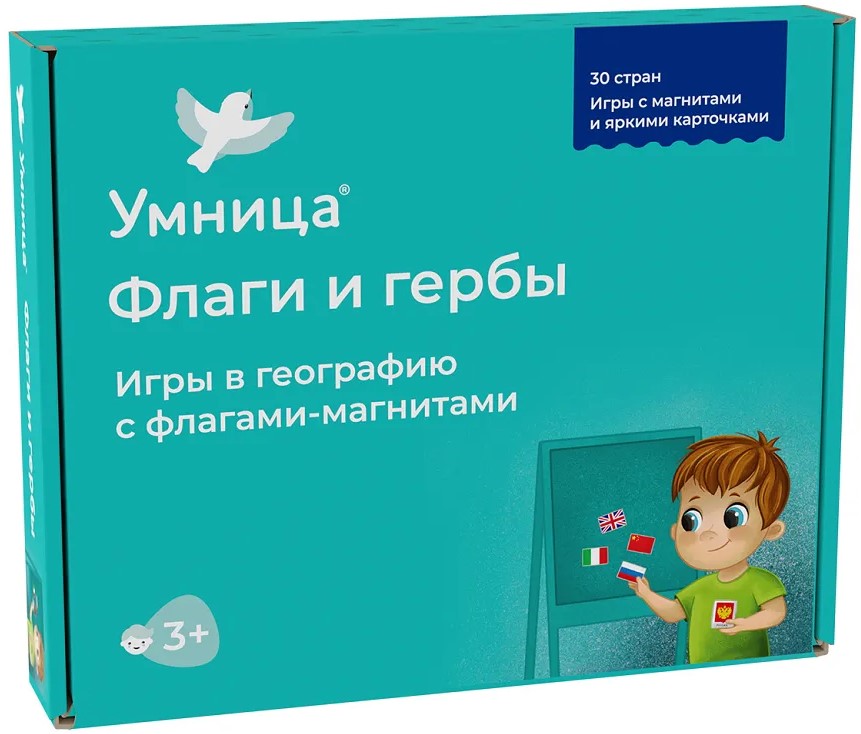 Board game with cards and magnets - Umnitsa. Flags and coats of arms