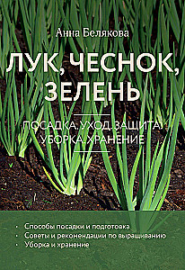 Onion, garlic, greens. Planting. Care. Protection. Harvesting. Storage