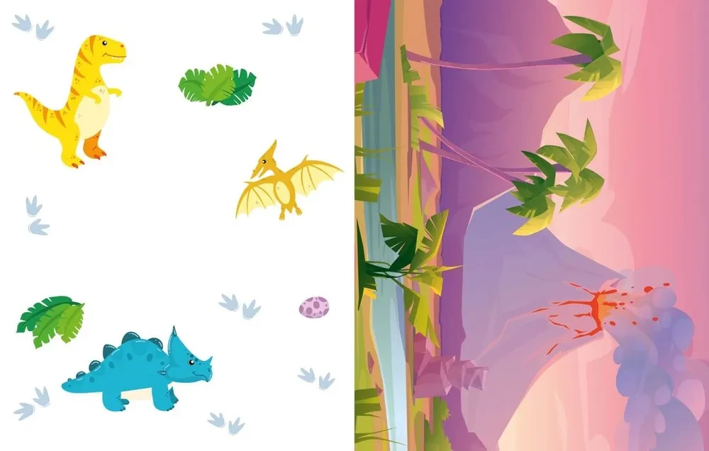 Three-Dimensional Paper Toys. Dinosaurs