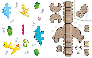 Three-Dimensional Paper Toys. Dinosaurs